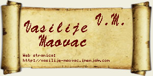 Vasilije Maovac vizit kartica
